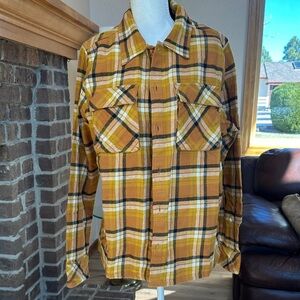 NWT Stoic Utility Flannel Shirt in Harvest Sugar Plaid Size Men’s Large